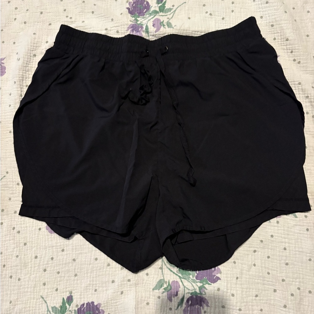 BuffBunny Black Athletic Shorts with Elastic Waistband